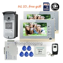 FREE SHIPPING BRAND 7 Home Color Recording Video font b Door b font phone Intercom 2