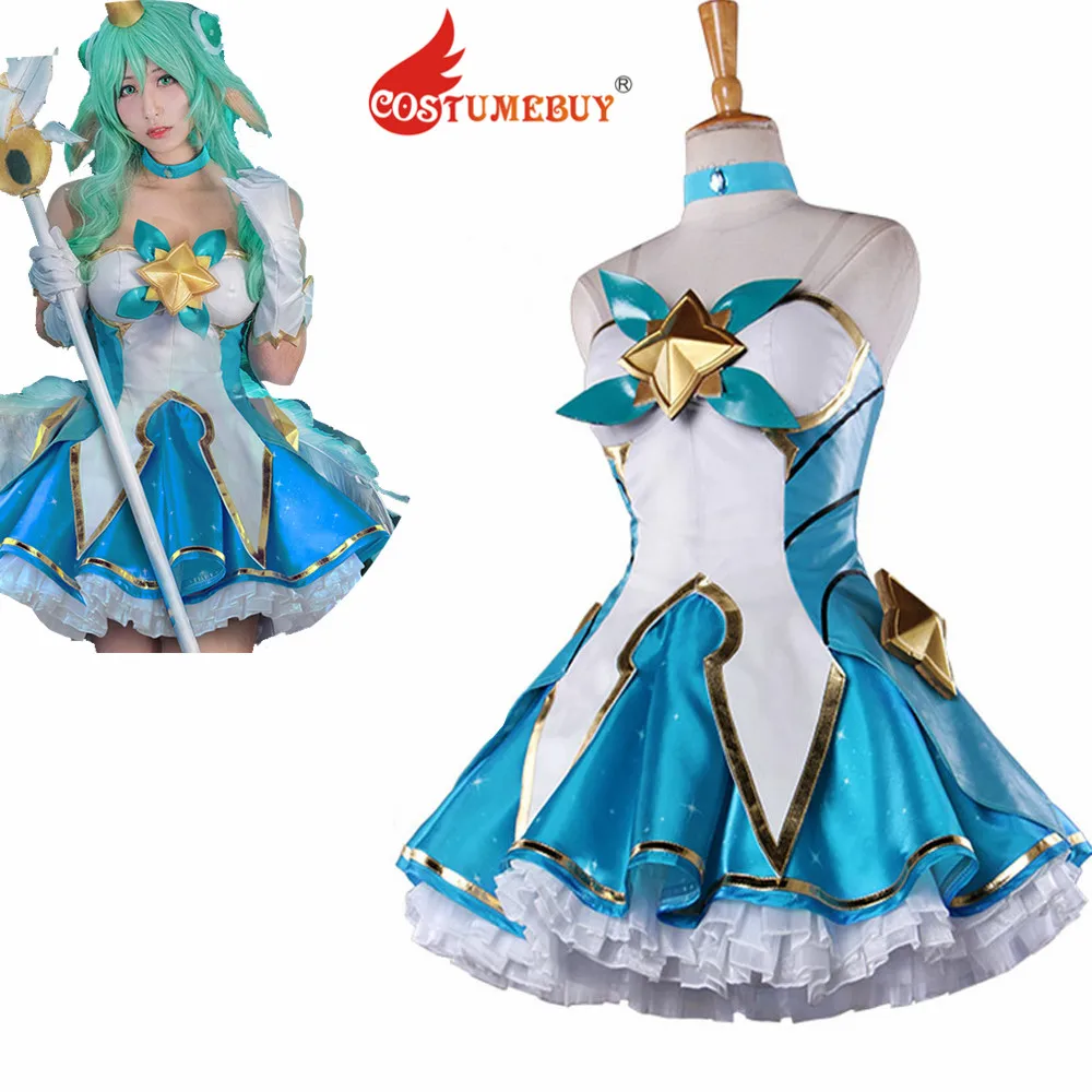 

CostumeBuy Game LOL Star Guardian Magica Soraka Cosplay Costume The Starchild Soraka Dress Women Halloween Gress L920