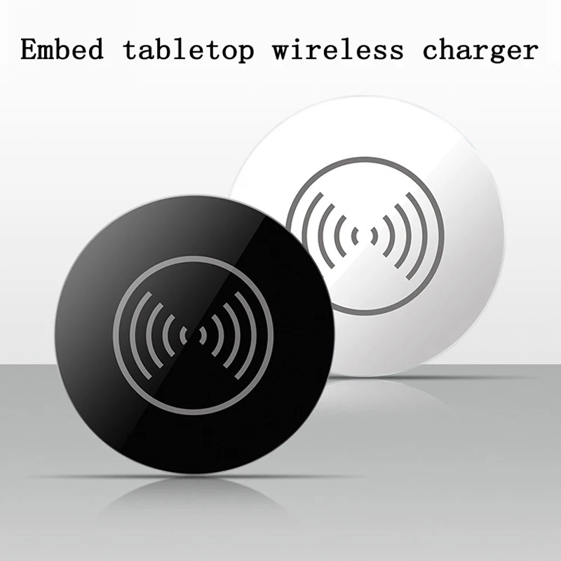 HOT-Qi Wireless Charger For Iphone 8 X Xr Xs Samsung S9 S8 Note 8 9 Furniture Office Table Desk Mounted Quick Charging Pad