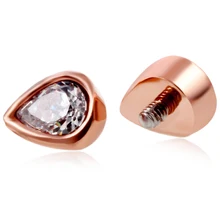 1PC Stainless Stee Micro Dermal Anchor Top Rose Gold Micro Skin Diver Implants Piercing Hide Rings