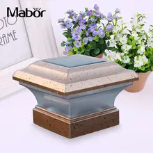 4X4 домашний сад Солнечный Медный столб палуба квадратный светильник для забора пластиковый светодиодный 28LM перезаряжаемый аккумулятор садовый светильник на солнечных батареях Декор