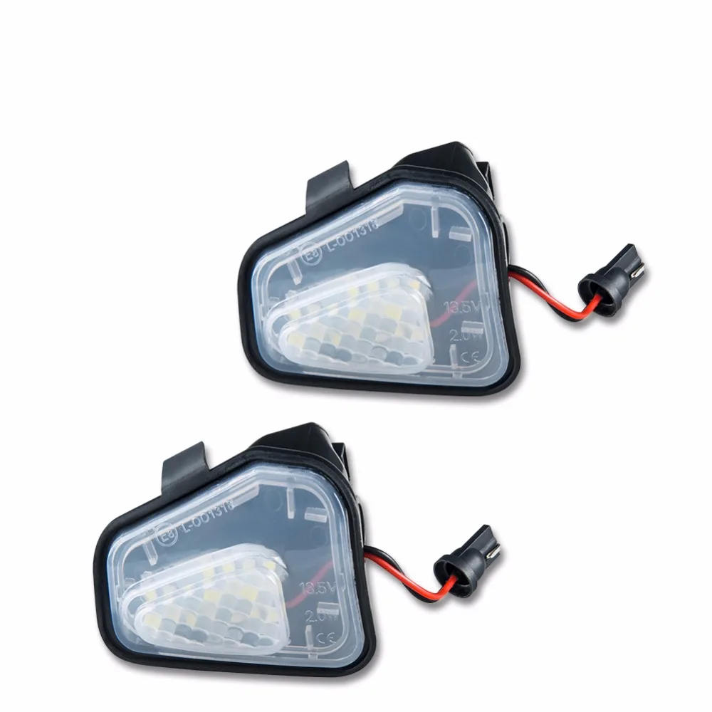 ATcomm 2 шт. 6500 K супер белый 18 SMD 2835 Чип 12 В светодиодный свет зеркала заднего вида для