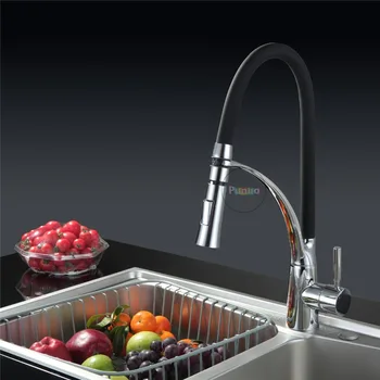 

Full copper tricolor 360 rotating single hole cold and hot water faucet