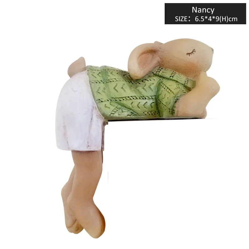 Миз Home1 часть дома зеленый милый кролик Семья Новогодние товары Друзья Девушки смолы подарок для ребенка кукла микро пейзаж аниме фигурки - Цвет: Nancy