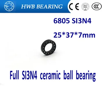 

Free shipping 6805 61805 full SI3N4 silicon nitride ceramic deep groove ball bearing 25x37x7mm bike bearing,MTB bicycle bearing