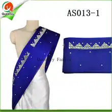 Наиболее модные однотонные и простые в африканском стиле ASO OKE headtie камнями и бисером length8.6meters разноцветные Африканский обертка для женщин