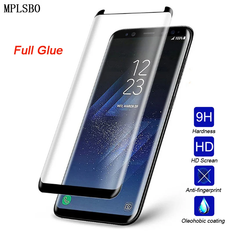 HD закаленное стекло для Samsung Note 10 9 8 S9 S8 5D полное клеевое Защитное экрана Galaxy S10