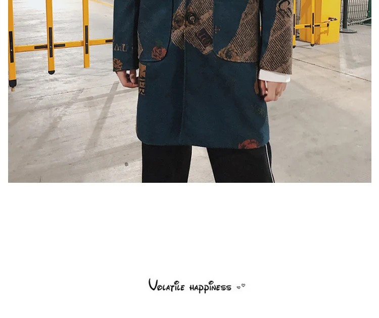 Мужской Тренч, новинка, модное длинное пальто с принтом, осенне-зимние ветровки, повседневные высококачественные тонкие куртки для отдыха
