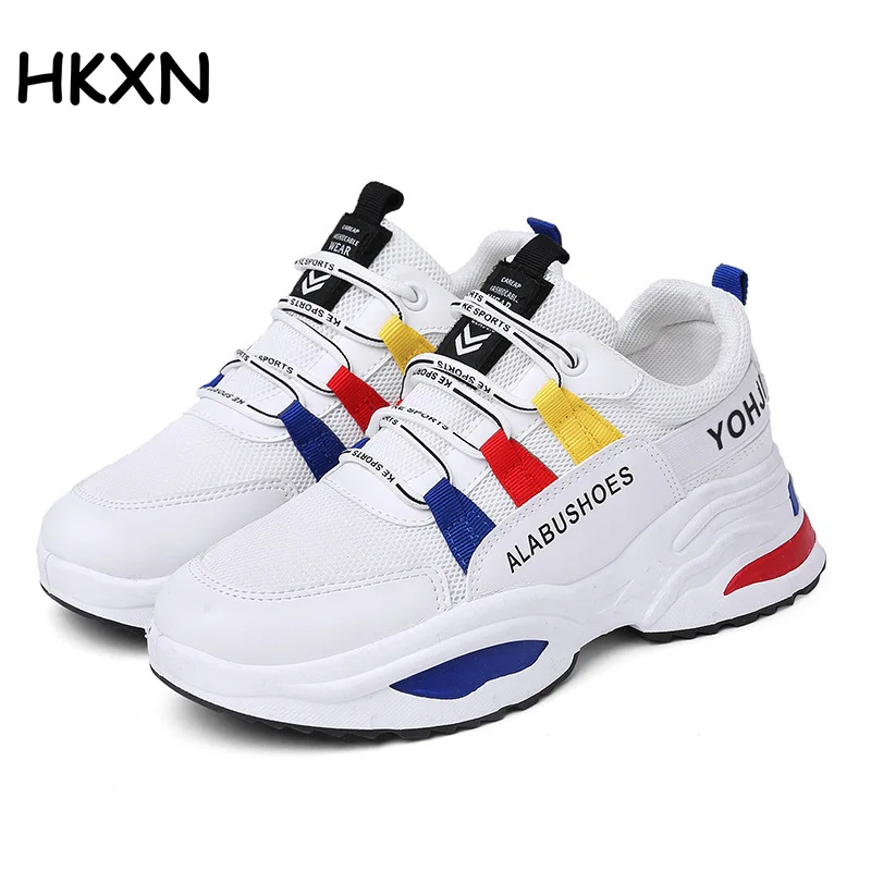 HKXN Autumn Elastic Force Socks Shoes Women's Vulcanize Shoes Slip on Sneakers for Women Super Light Women Casual Shoes