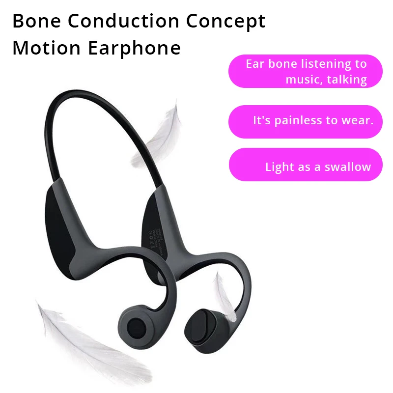 

Bone Conduction Headset Wireless Bluetooth 5.0 Waterproof Sport Wireless Headphones for iPhone Samsung Xiaomi Bluetooth Earbuds