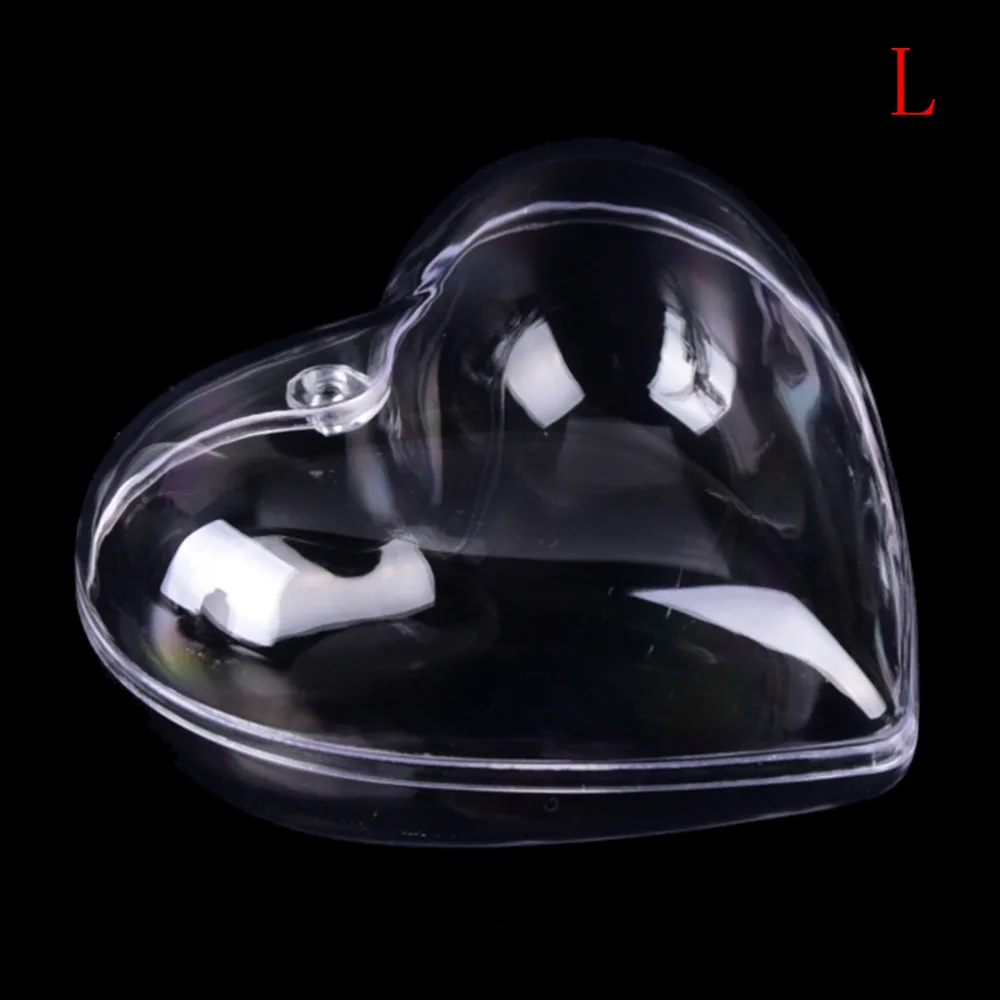 2 шт. сердце Форма DIY прозрачная пластиковая Ванна бомба плесень акрил плесень 65/80 мм