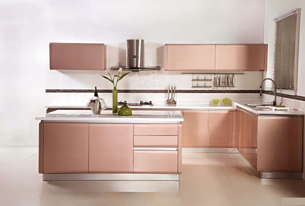 Modular kitchen cabinet design K022-in Kitchen Cabinets from Home