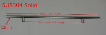

SUS304 Solid (Diameter 12mm,Length:500mm) 20" Furniture Hardware Kitchen Cabinet Bar Pull Handle Stainless Steel T Handles