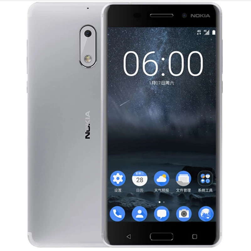 

Unlocked Original Nokia 6 Smartphone android 7.0 Wi-Fi 5.5'' 4GB RAM 32/64GB ROM 16MP Camera Dual sim,Free DHL-EMS Shipping
