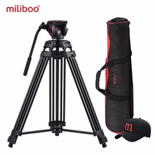 Miliboo MTT601A Aluminium Heavy Duty Flüssigkeit Kopf Kamera Stativ für Camcorder/DSLR Stehen Professionelle Video Stativ