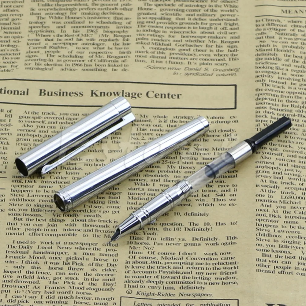 Лидер продаж Jinhao 126 Исполнительный Полное Серебряный сочетается с капюшоном перьевая ручка