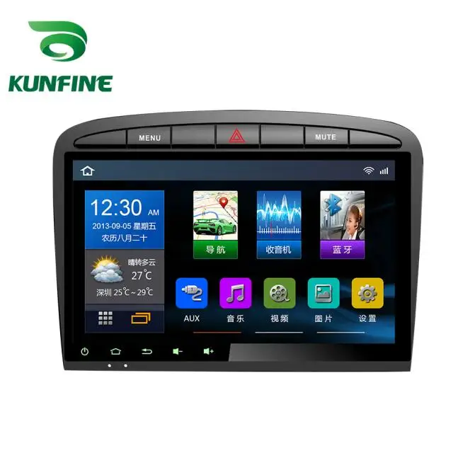 Cheap Octa Core Android 8.1 4GB RAM 64GM ROM Car DVD GPS Navigation Player Deckless Car Stereo For Peugeot 408 2013 Radio Headunit 1