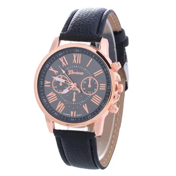 

2020 Geneva Code Three Classic Hot Style Popular Lychee Leather Watch Watches Priced Direct Selling