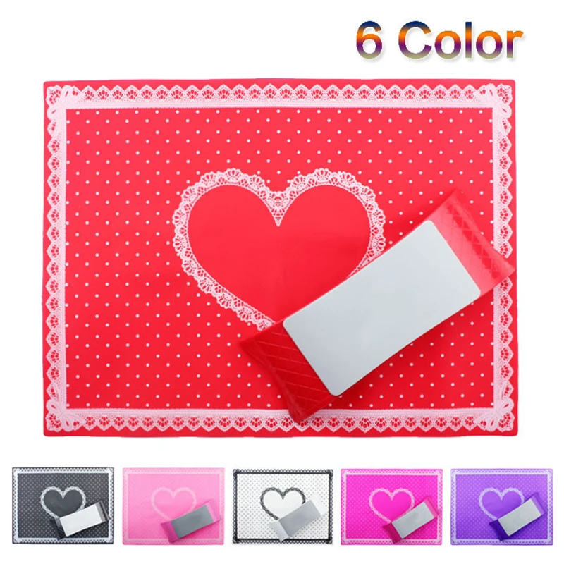 

ELECOOL 1Set Nail Art Equipment Silicone Hand Pillow Holder Cushion Table Silicone Mat Pad Foldable Washable Salon Manicure Tool