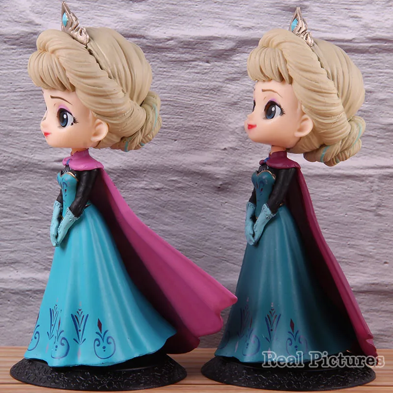 Q Posket Action Figure Frozen Princess Elsa Doll PVC Collectible Model Toy