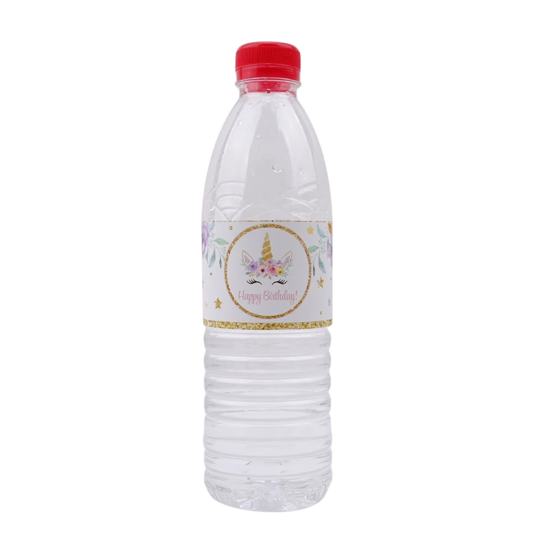

24pcs Unicorn Bottle Stickers Baby Shower Unicorn Party Decoration Birthday Party Supplies Unicorn Bottle Label Stickers