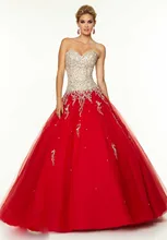 Kleider Für Prom 2016 Attraktive Sweetheart Lange Tüll Ballkleid Backless Abend-formale Kleid Ärmellose Kristalle bodenlangen