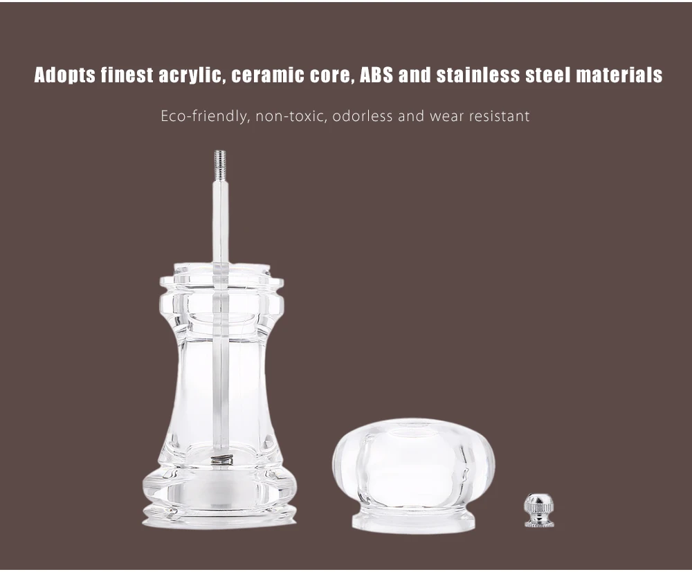 2 размера 1 шт. мельница для соли и перца ручная мельница для перца солевые специи мельница шейкер прозрачные шлифовальные инструменты