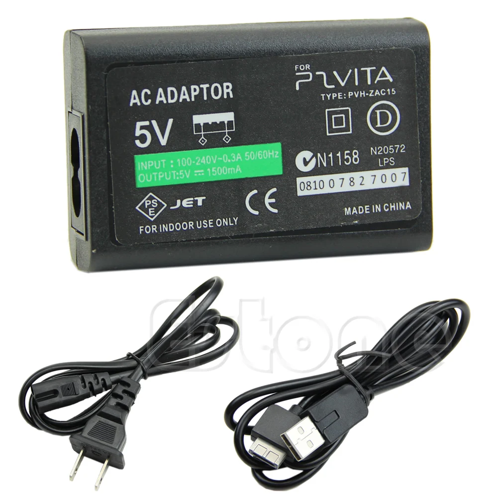 

AC Power Adapter USB Data Cable Supply Convert Charger For Sony PS Vita PSV