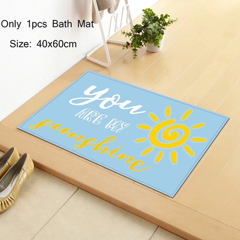 only 1pcs bath mat Цветы черный ковер коврик для ванной туалета аксессуары коврик для ванной розы противоскользящая крышка красота 3 шт. наборы ковриков домашний декор - Цвет: only 1pcs bath mat