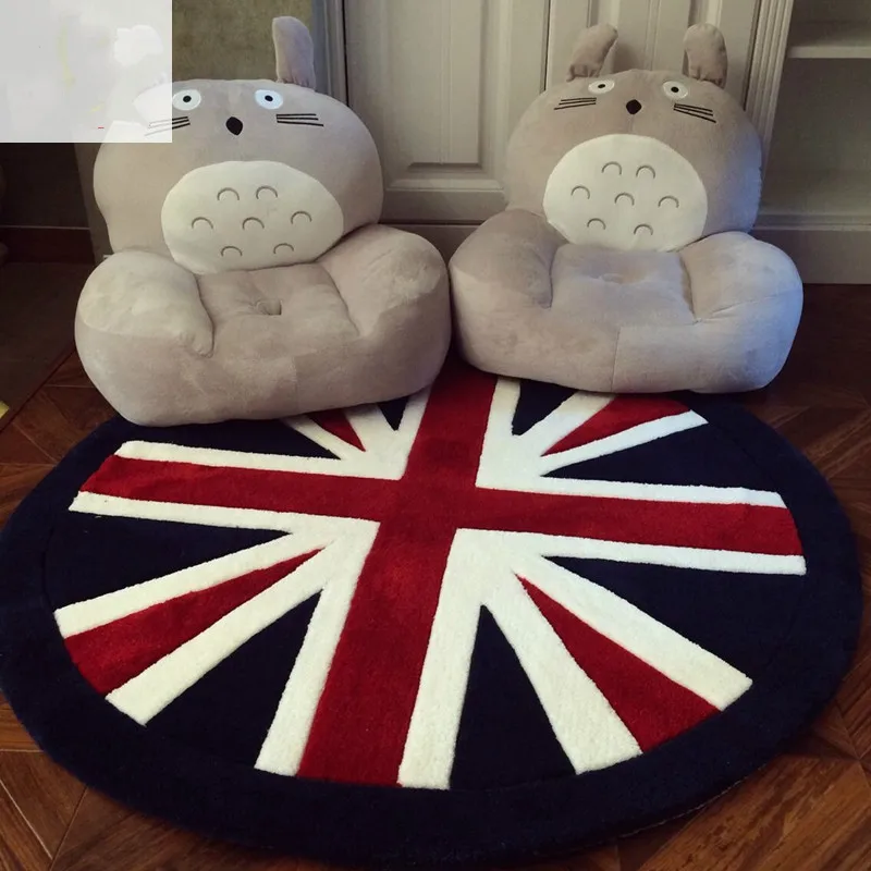 Современный ковер для гостиной Лондонский британский флаг большой геометрический Коврик для прихожей круглый компьютерный коврик для кабинета teppich