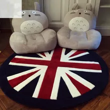 Современный ковер для гостиной Лондонский британский флаг большой геометрический Коврик для прихожей круглый компьютерный коврик для кабинета teppich