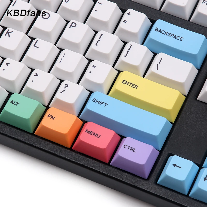 PBT Вишневый профиль Мел колпачки 123 ключей для механической клавиатуры цветной колпачок краситель подкроватный колпачок