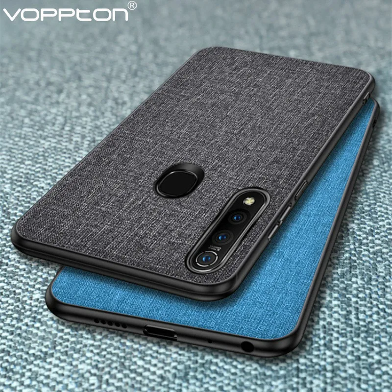 

For Vivo Z5X Z1 Pro Phone Case Cloth Hard PC Case Silicone Frame Back Business Cover For VIVO Z5X Z1pro Shockproof funda