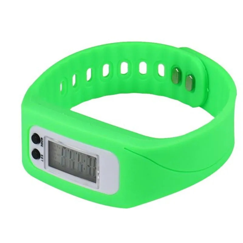 Высокое качество Практические 7 цветов цифровой ЖК-дисплей Шагомер Run шаг пешком счетчик калорий браслет часы оптом