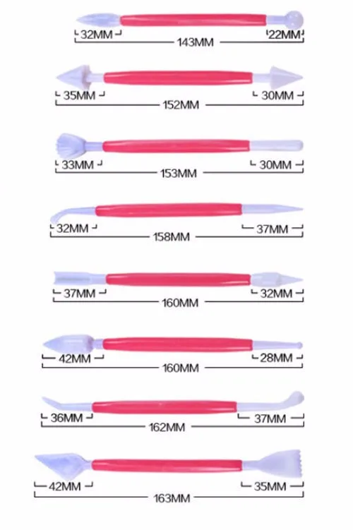 8 шт./лот 16 узоров помадка украшения торта цветок Сахар Ремесло Инструменты для моделирования глины помадка украшения торта инструмент