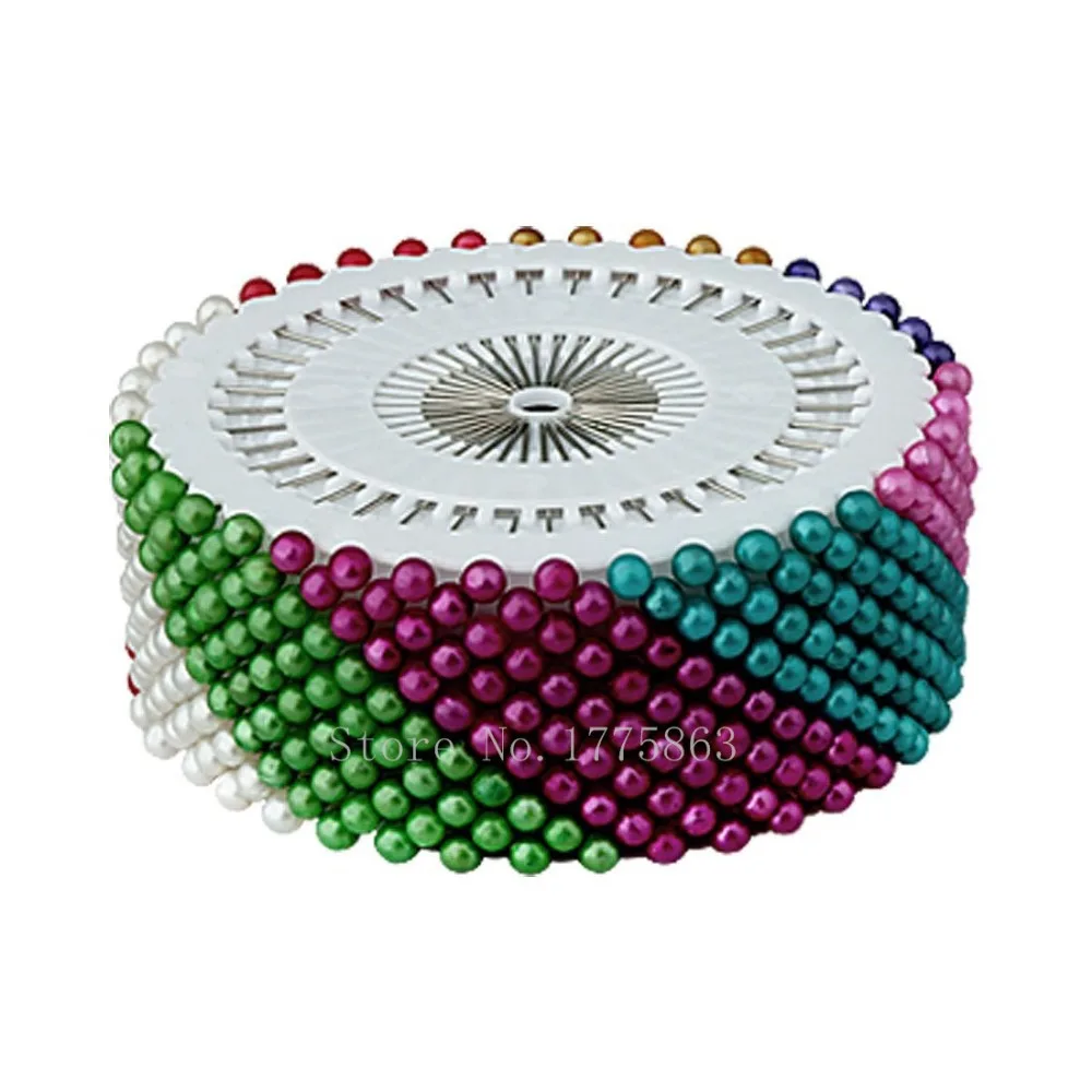 Needlework Faux Pearl Head Sewing Corsage Pins mSure Corsage Pins Multi-Colour 480 PCS