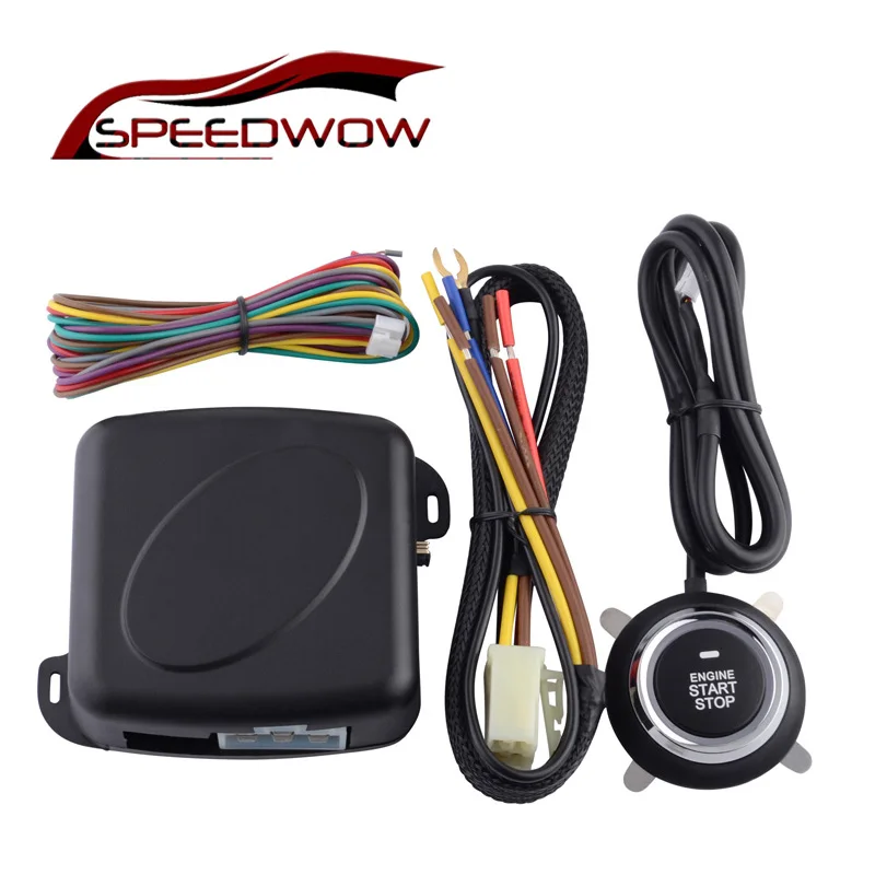 

SPEEDWOW Auto Car Engine START STOP Button Lock Ignition Switch Engine Starline Push Button Keyless Entry System