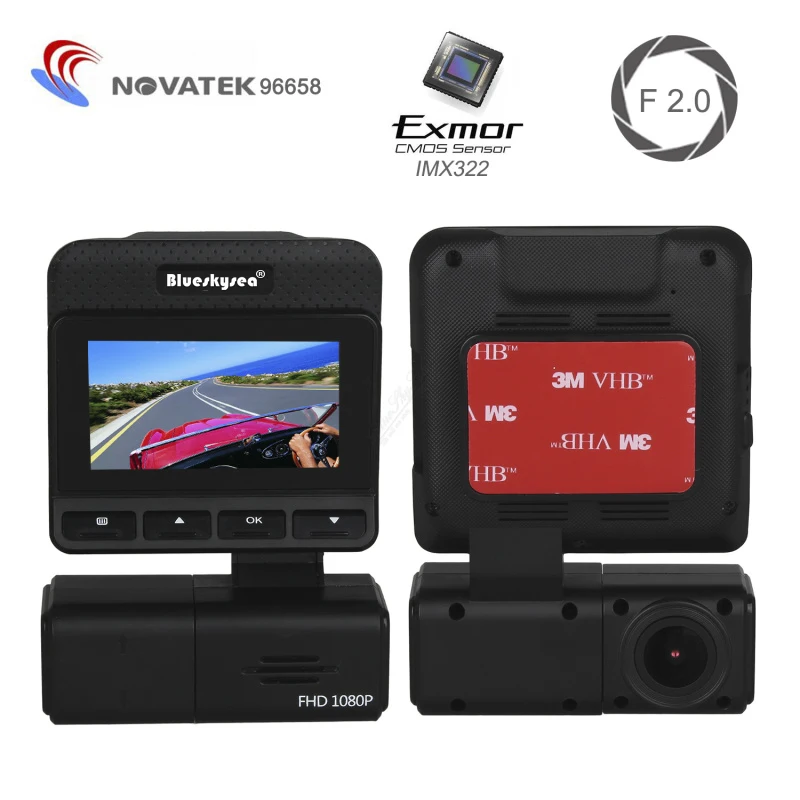 

M8 Rotatable Lens Slim Design HD 1080P Car Dash Camera Video DVR Night Vision