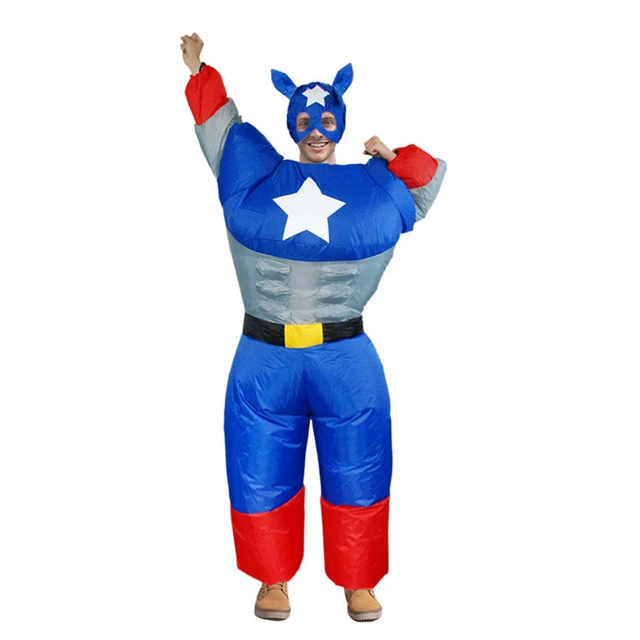 Inflatable Handsome Fat Superman Batman Captain America Halloween Costumes  for Adult Kids Party Cosplay Superhero Costume|Mascot| - AliExpress