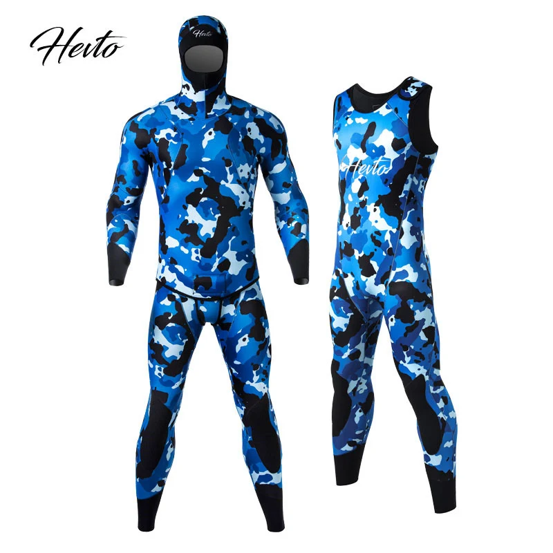 High grade Men 5mm spearfishing freediving wetsuit Super elastic