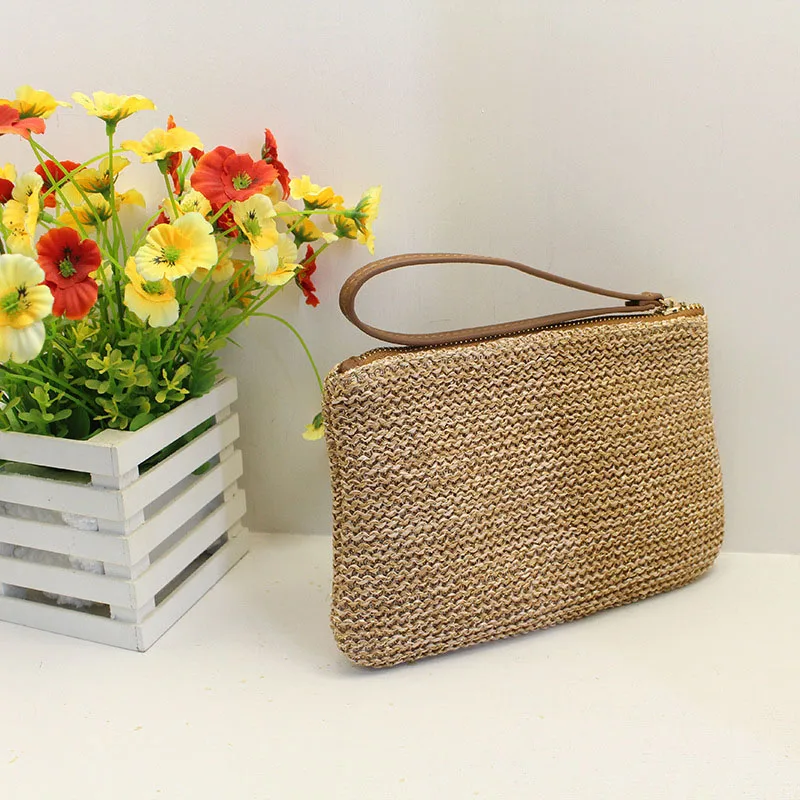 Women Clutch Bags Female INS Popular Summer Beach Straw Bag Lady Travel Mini Messenger Bags Casual Knitted Bolsa Tote SS0399 (11)