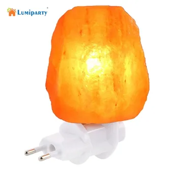 

LumiParty 15W Natural Shaped Rorate Himalayan Salt Lamp Air Purifier Crystal Salt Rock Bedside lamp Night Light Aisle Bedroom