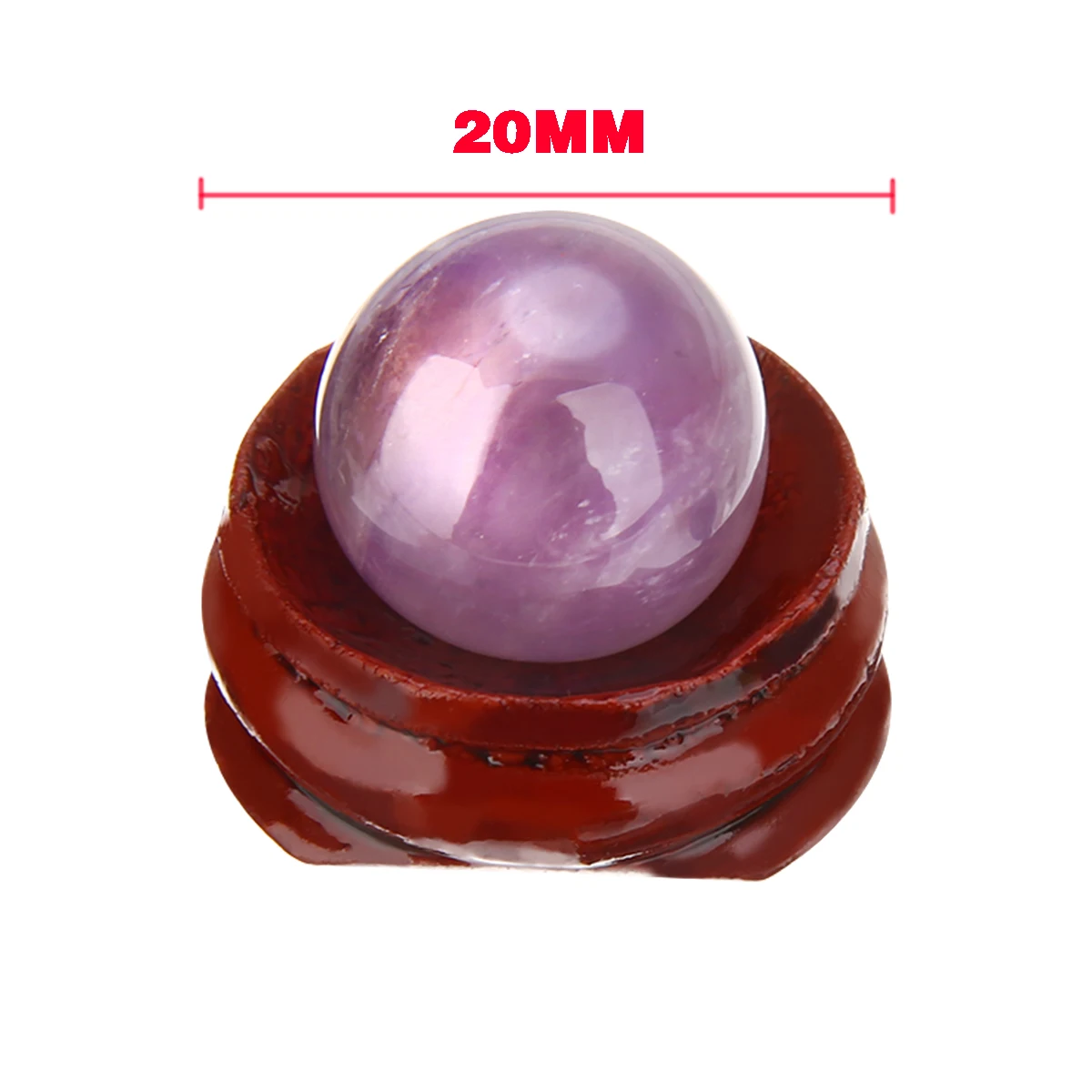 20mm Natural Amethyst Quartz Crystal Sphere Ball Healing Stone with Stand Wonderful Gifts For Friends Family