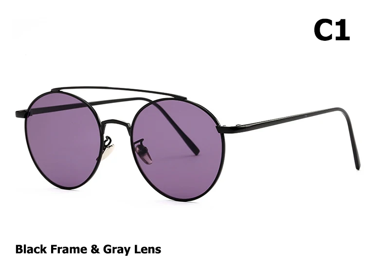 JackJad мода IF ON круглые металлические стильные солнцезащитные очки мужские и женские брендовые дизайнерские цветные зеркальные Винтажные Солнцезащитные очки Oculos De Sol - Цвет линз: C1