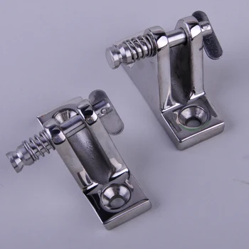 

DWCX 90 Degree 2pcs Boat Bimini Top Deck Hinge Stainless Steel With Quick Release Pin Marine Fitting Hardware Yacht Vessel Ship