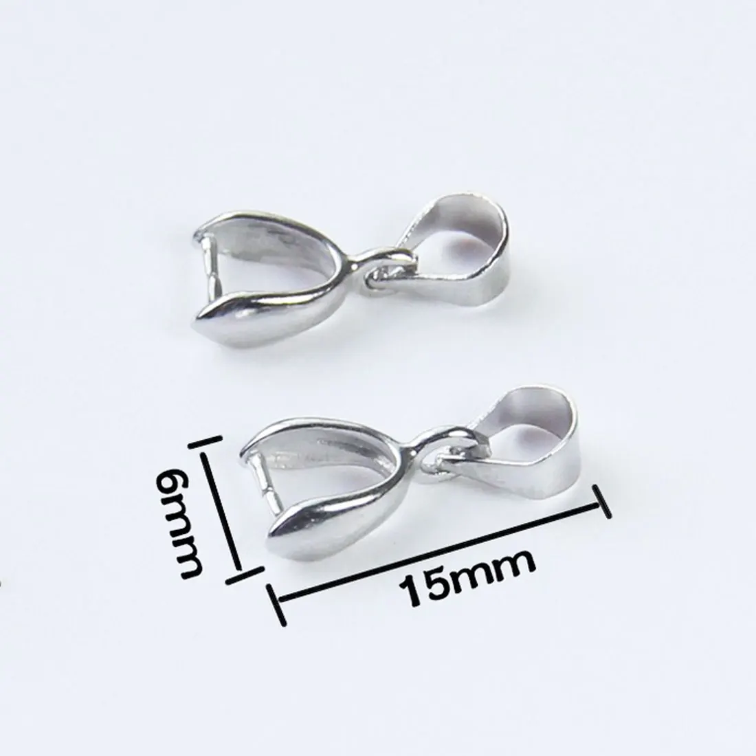 

Pendant Clip Clasp Pinch Clip Bail Pendant Connectors Bail Beads Jewelry Findings DIY Jewelry Accessories silver pinch bail