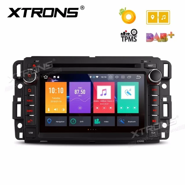 Perfect XTRONS 7" Android 8.0 Octa Core Radio Car DVD Player Steering Wheel GPS for Chevrolet Tahoe Traverse BUICK Enclave GMC HUMMER 1