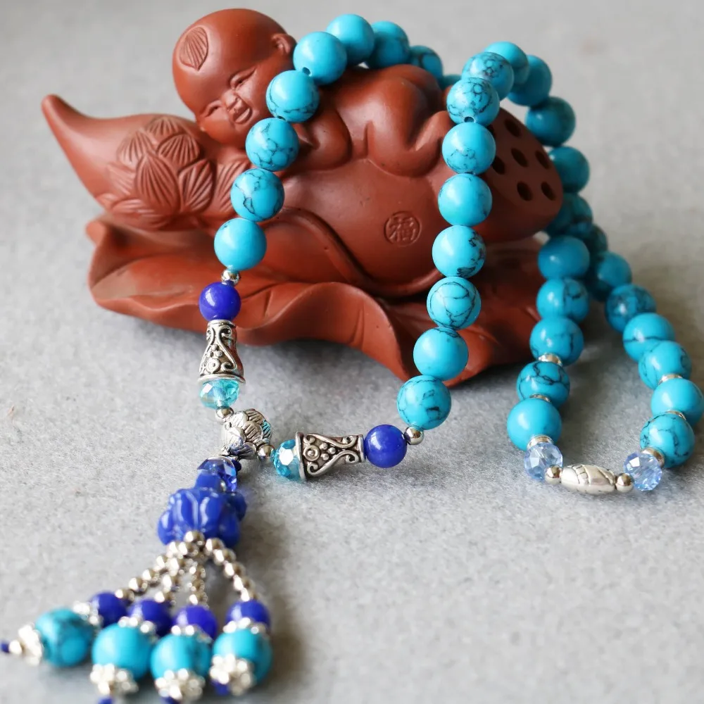 Браслет из халцедона с кисточками и надписью Howlite 8 мм|bracelet tassel|bracelet multilayerfemale bracelet