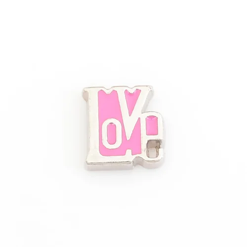 

Rose LOVE, Floating charms,Fit floating charm lockets, FC0091