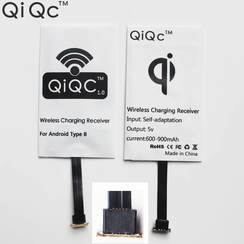 Qi Qc 1,0 Беспроводное зарядное устройство приемник зарядный адаптер рецептор Micro usb type-C Тип C V8 для IPhone 5 6 6s 7 Plus все телефоны